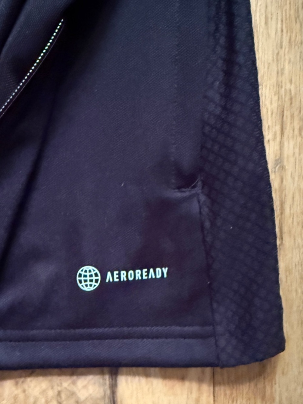 adidas Black Track Jacket with White Stripes, XS - Picture 7 of 8